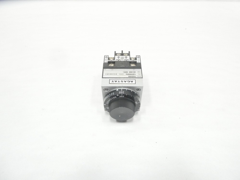 Agastat 7022AE Time Delay Relay 20-200sec 120v-ac