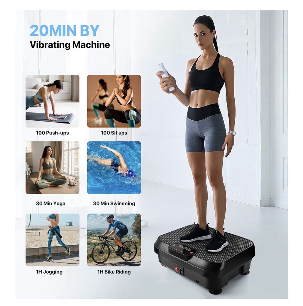 Vibration Plate Exercise Machine Power Vibrating Plate For Lymphatic Drainage