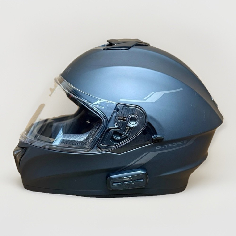 (XL) Sena Outforce Motorcycle Helmet Matte Black Bluetooth