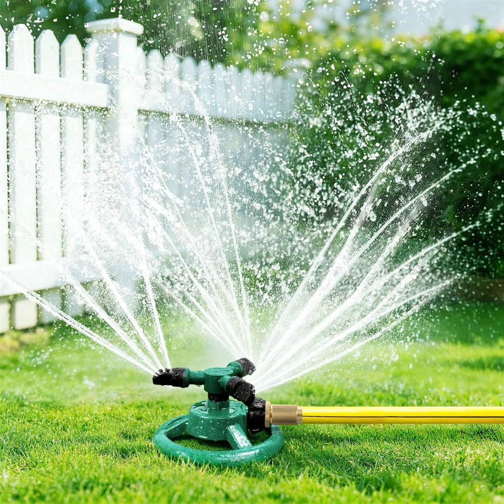Rotating Lawn Sprinkler for Large Area Coverage