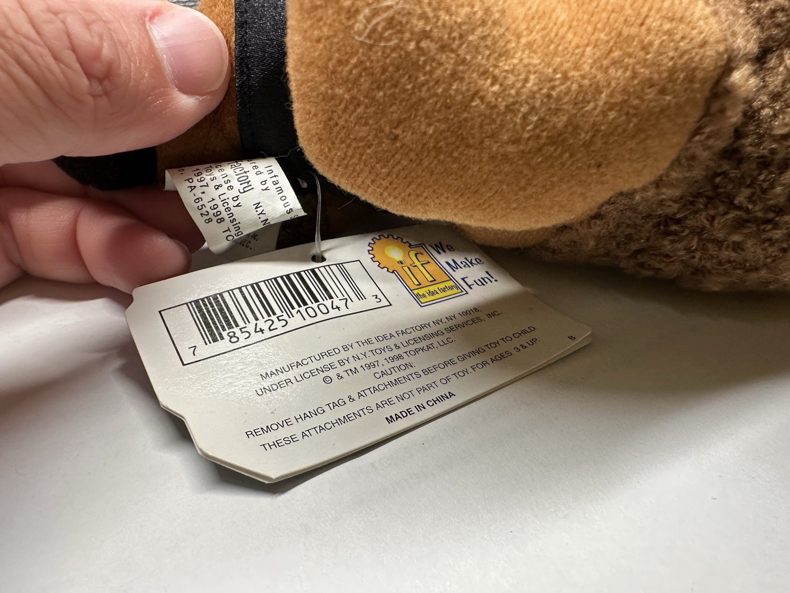 1997 InFamous Meanies Mike Tyson Bison Stuffed Toy w/ Original Tag Idea Factory