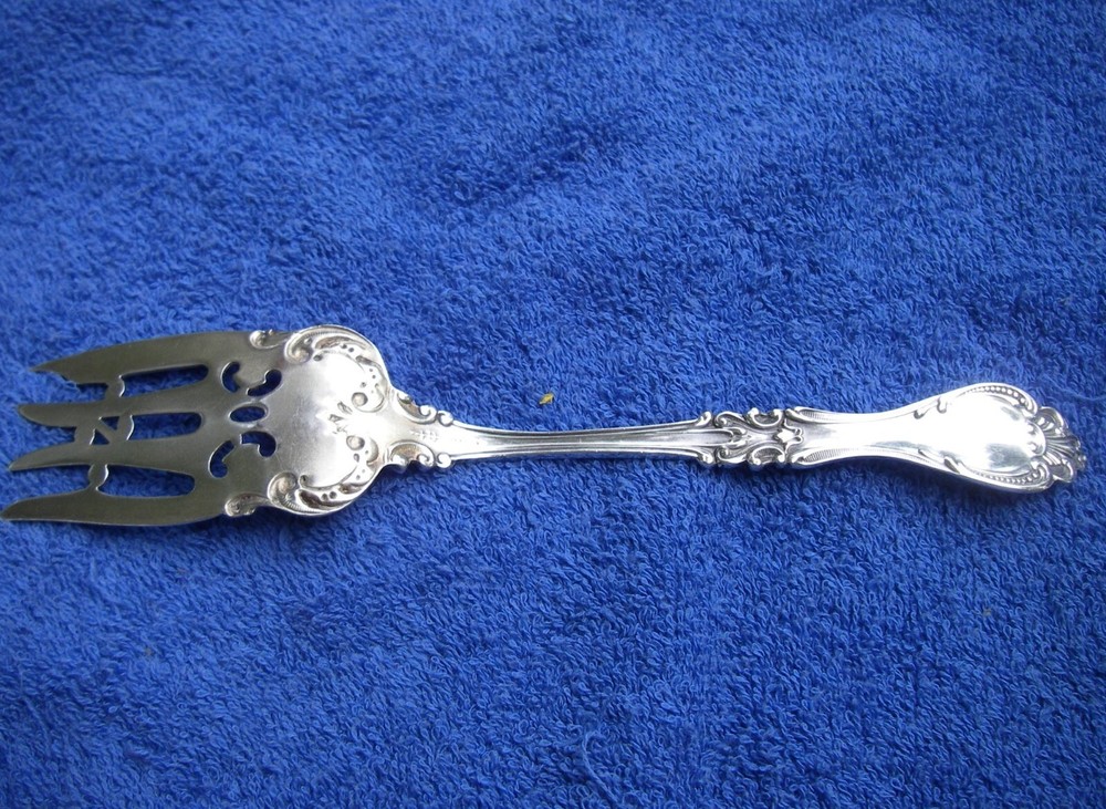 Fine BLACKINTON Sterling HELENA (1900) COLD MEAT FORK-Mono D