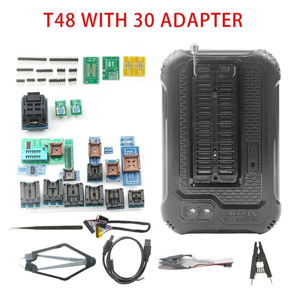 T48 High speed Universal Programmer+Adapters+Test Clip PIC Bios support 31000+