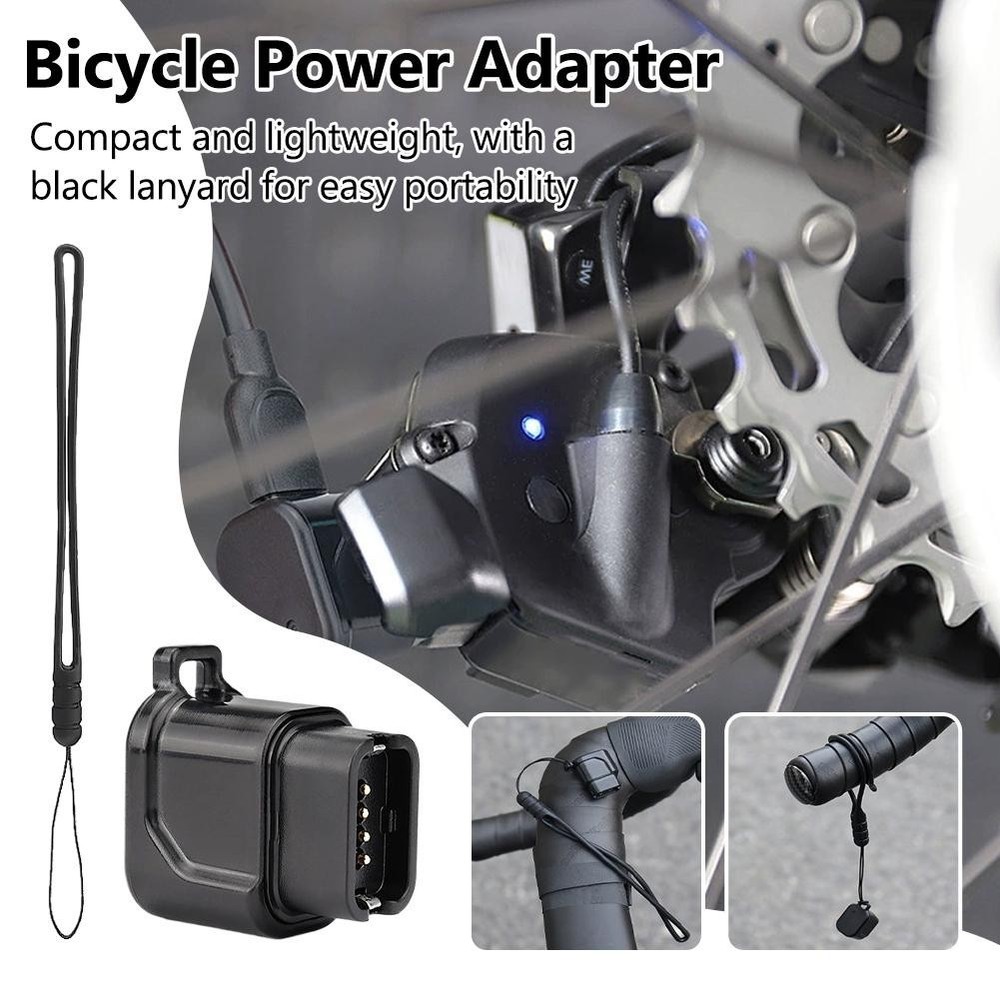 Bicycle power adapter with a black lanyard ❀UK Y6O7