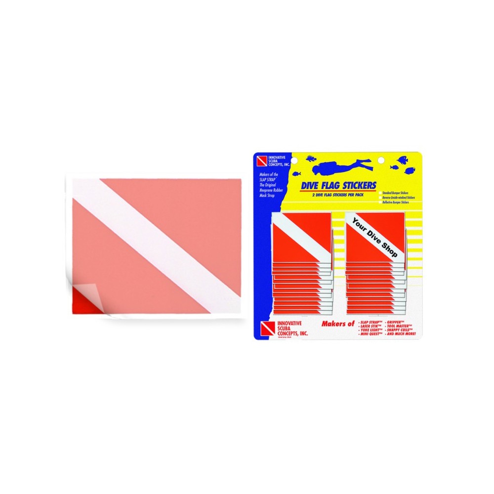 Innovative Scuba Concepts Dive Flag Sticker Board, Reverse Mount 1 pc