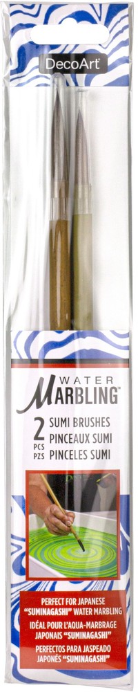 DecoArt Water Marbling Sumi Brushes-2/Pkg