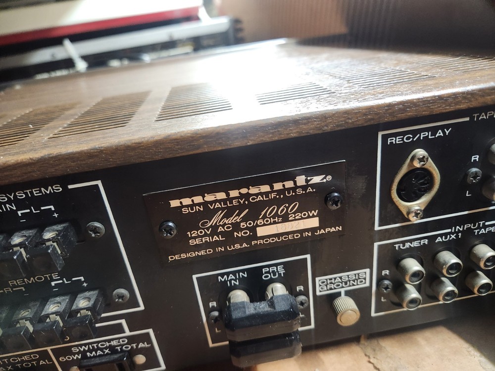 Vintage Marantz 1060 Console Stereo Integrated Amplifier