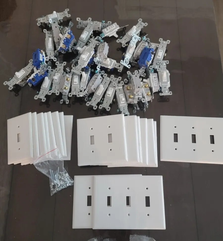 36 Light Switches plus Wallplates