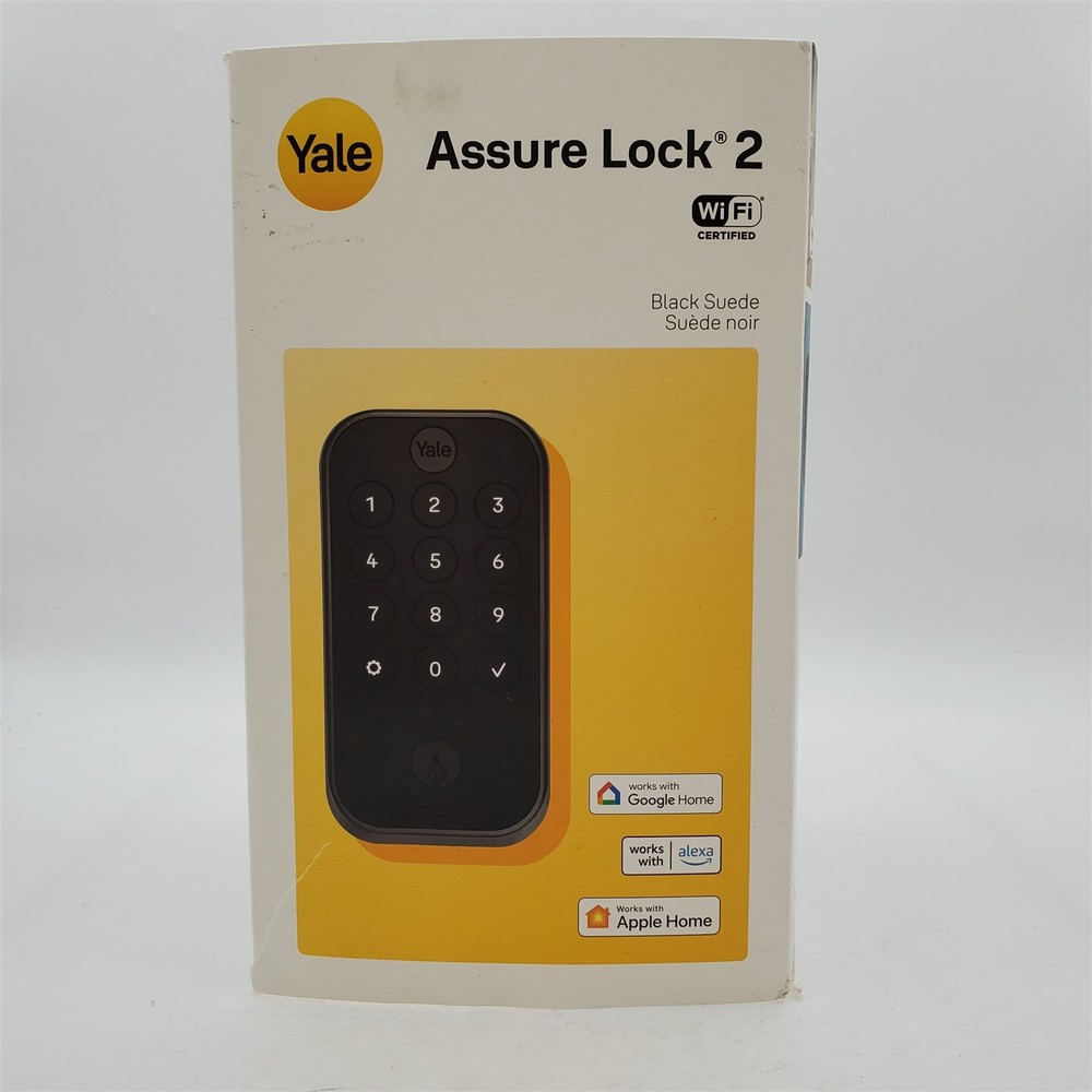 Yale Security Assure Lock 2 Deadbolt, Black Suede Keyed Smart Entry Lock *READ*