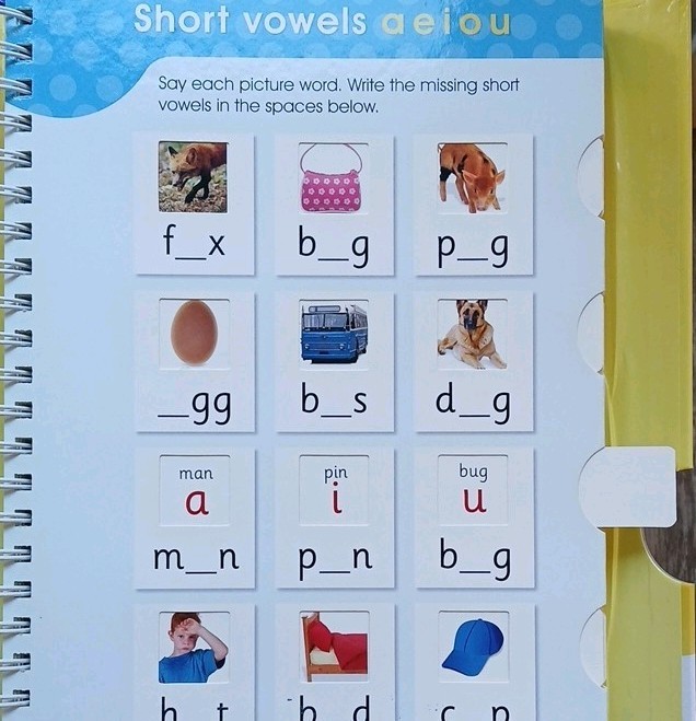 Write, Slide & Learn! Phonics Educational Toy Book Ages 5+ Erasable Pen 2007