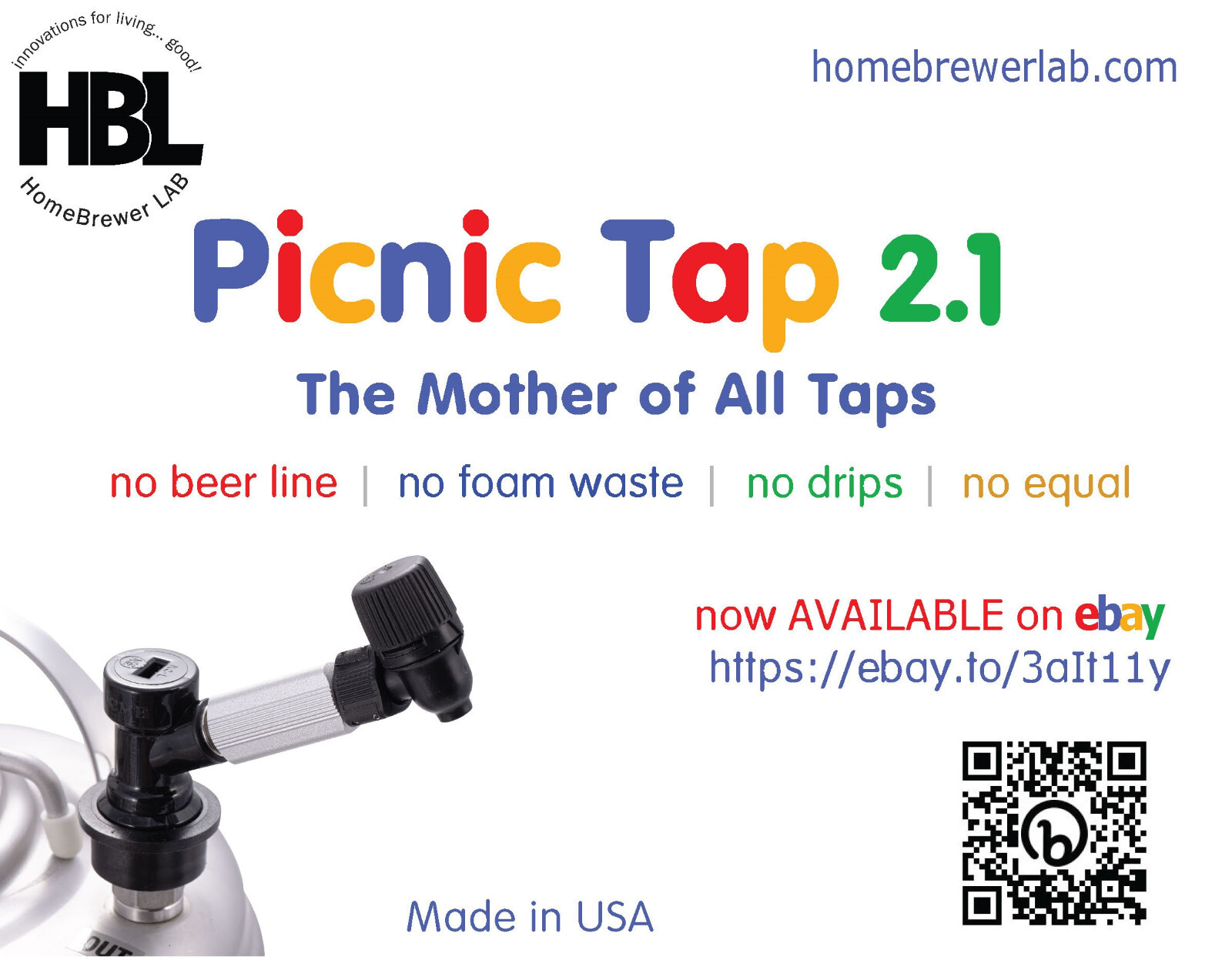 Picnic Tap 2.0 2.1 is All-in-One Super Liquid Disconnect, perfect for keg owners