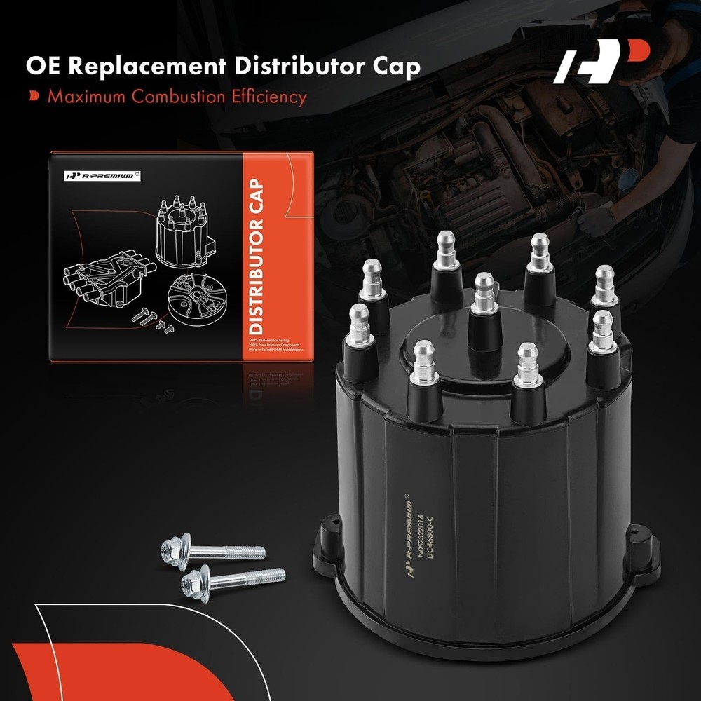 A-Premium Ignition Distributor Cap Compatible with GMC, Chevy & Cadillac