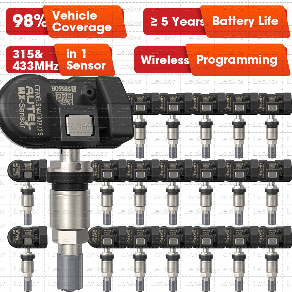 Autel MX-Sensor 315MHz & 433MHz Programmable TPMS Universal Tire Pressure Sensor