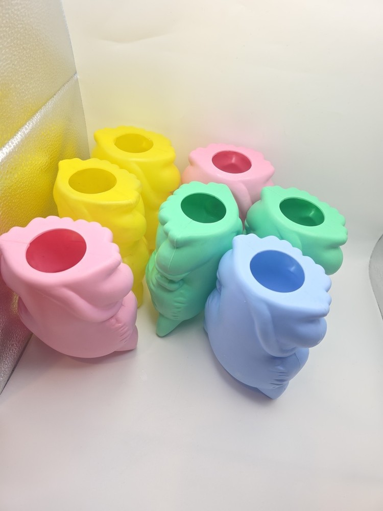 Vintage 7 Plastic Blow Mold Kitty Cat Replacement Camping Patio RV String Light