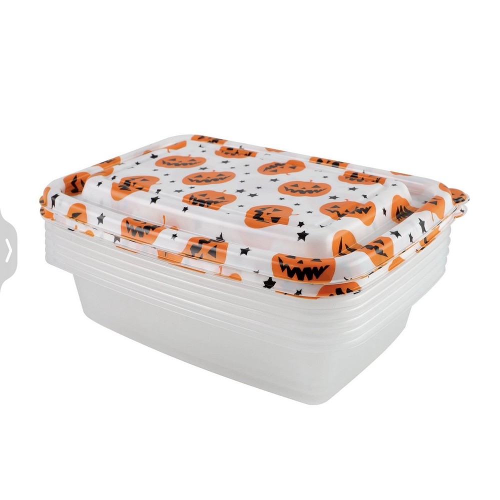 Cook With Color 6 Pc Halloween Pumpkin Storage Set
