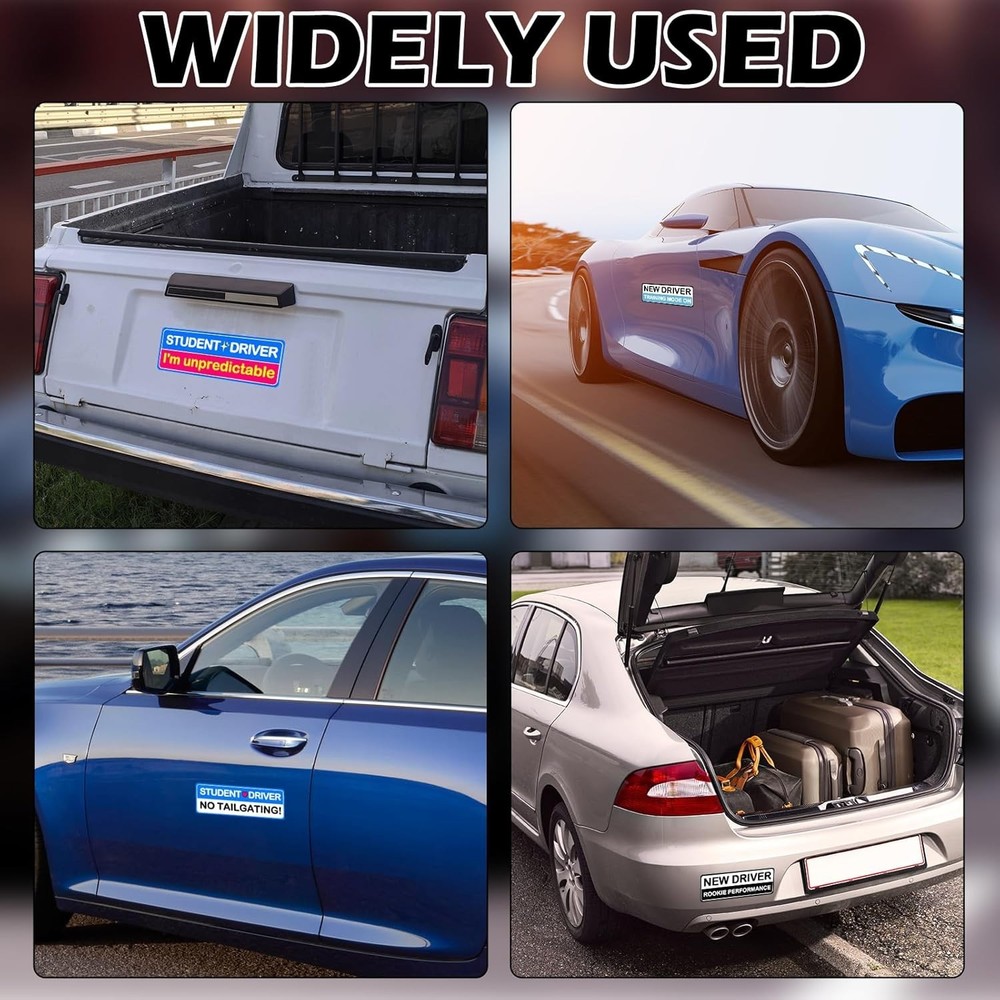 8Pc Student Driver Magnetic Sticker Set