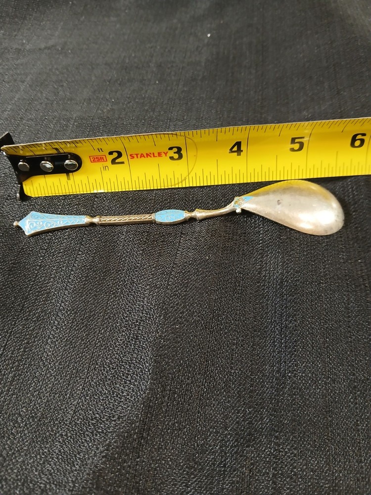 David Andersen Norway Sterling Silver Plus Enamel Spoon 930s