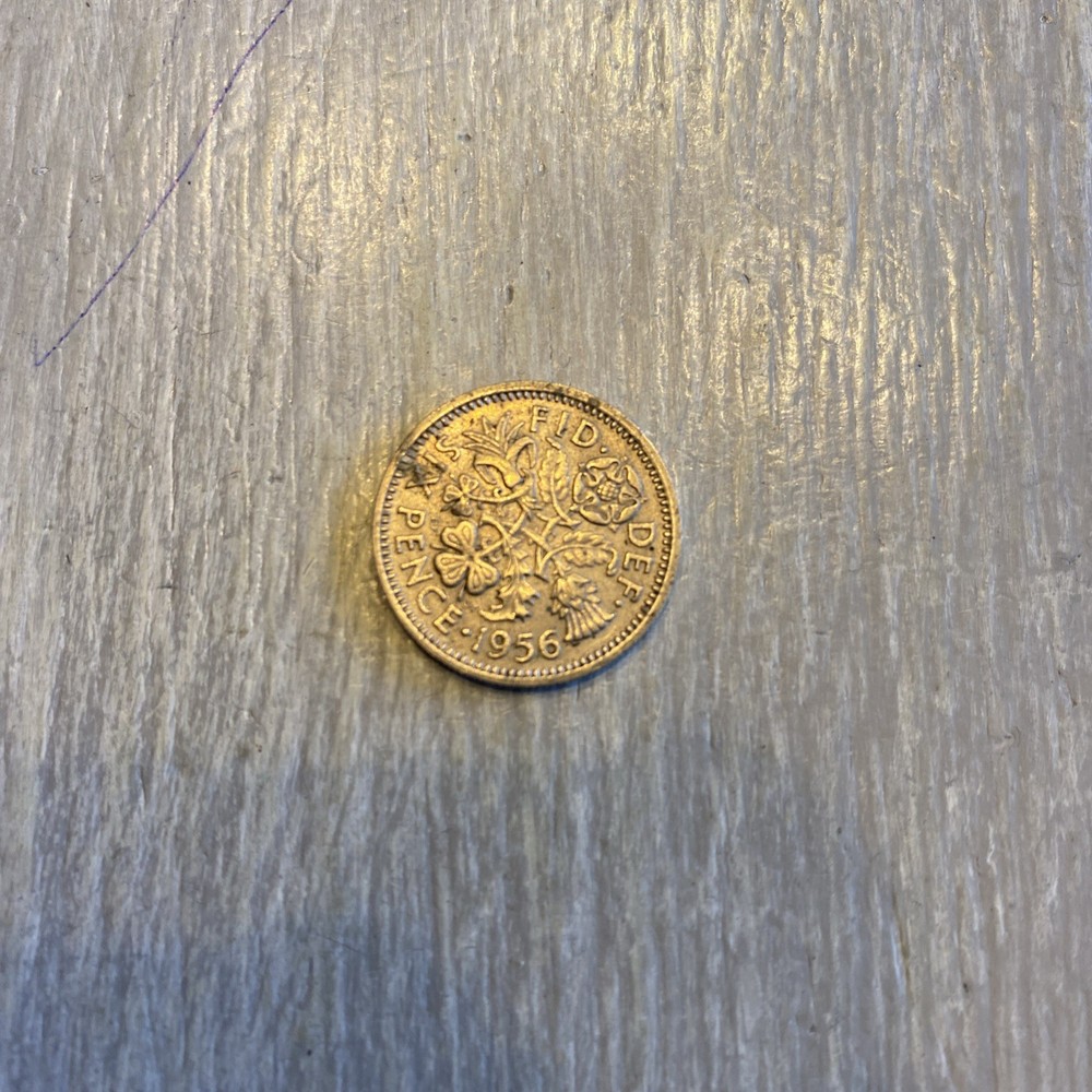 1956  Great Britain Six Pence  Coin