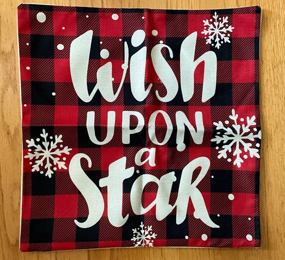 Wish Upon A Star Christmas Themed Pillowcase