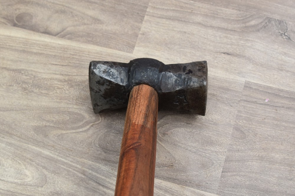 Blacksmith Hammer Iron Handforged Wood Working Square Head Hammer Tool Workshop