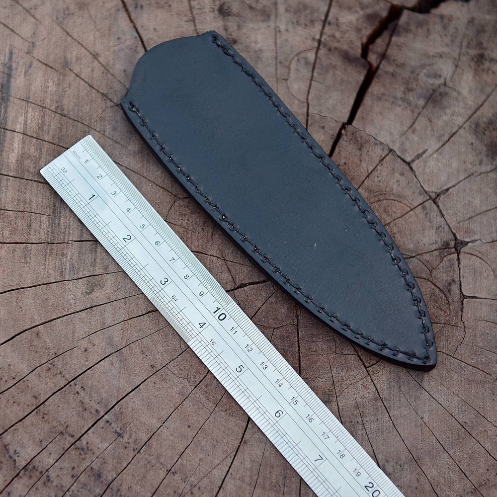 EDC Handmade Fixed Blade Leather Dagger Knife Sheath Holster Back Clip Sheath