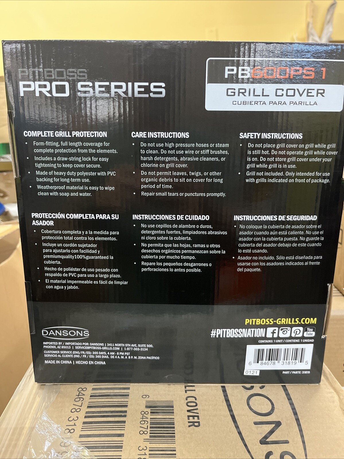 Pit Boss Pro Series Wood Pellet Grill Cover PB600PS1 37.83" W x 46.73" H 31819