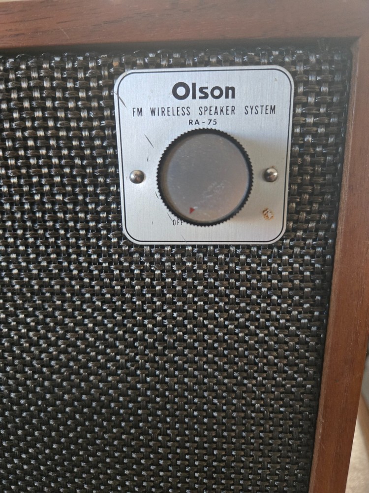 OLSON RA-75 VINTAGE FM Wireless Speaker System Speaker-Tested/Works