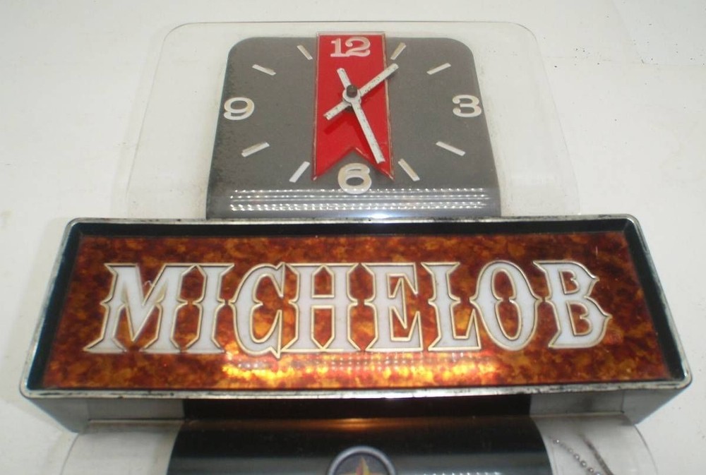 Michelob Lighted Sign Clock - Needs Cleaned