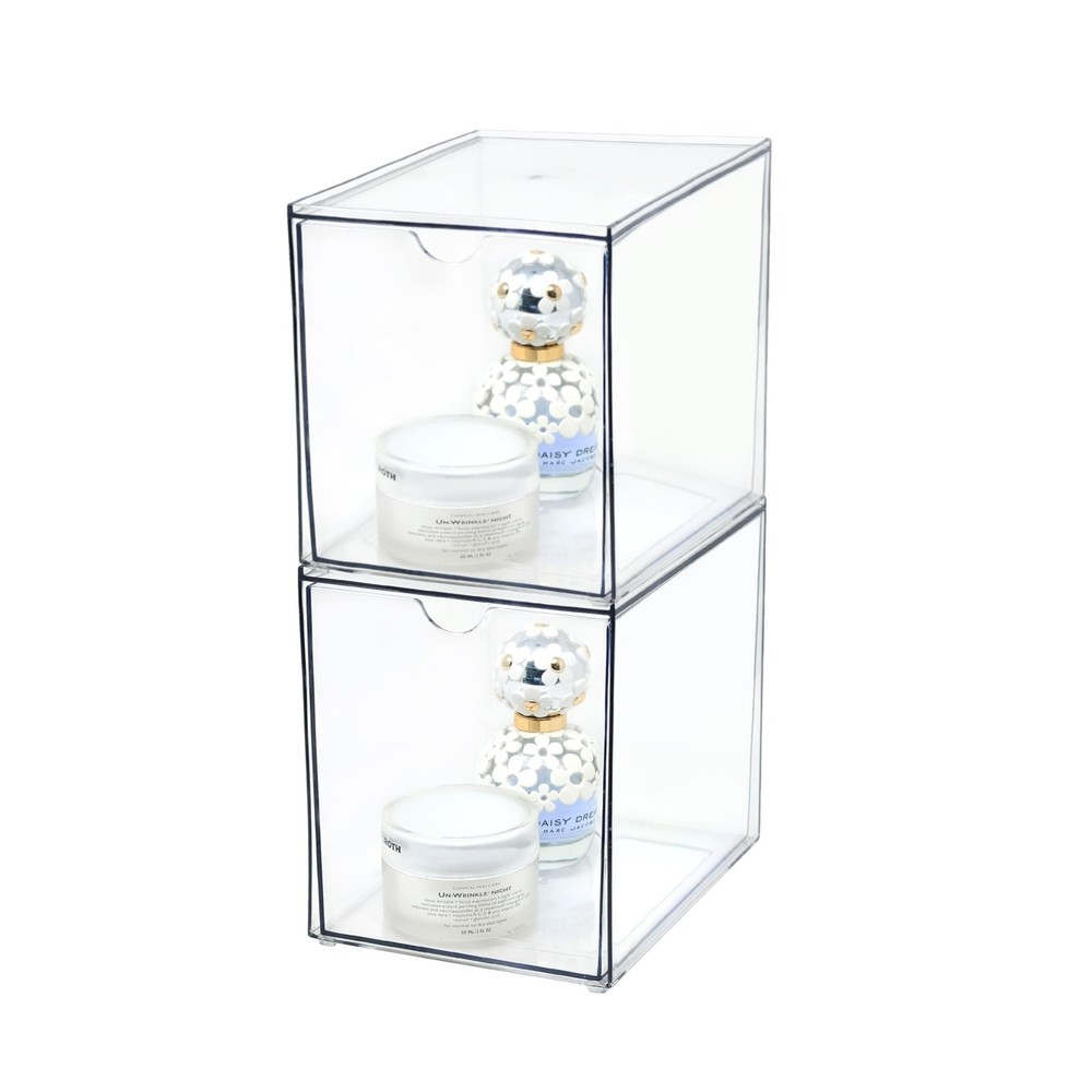 Youngever 2 Pack Large Stackable Organizer Drawers, Stackable M... FAST USA SHIP