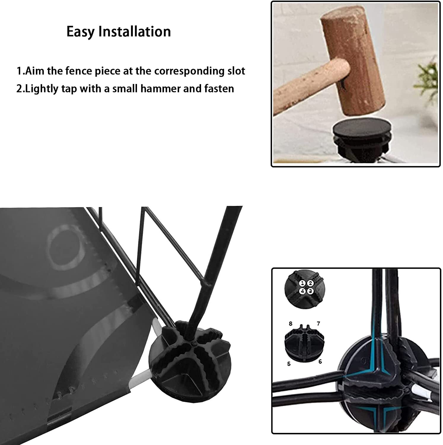 3 Tier Large Folding Collapsible Pet Cat Wire Cage For Indoor Outdoor Play Sleep