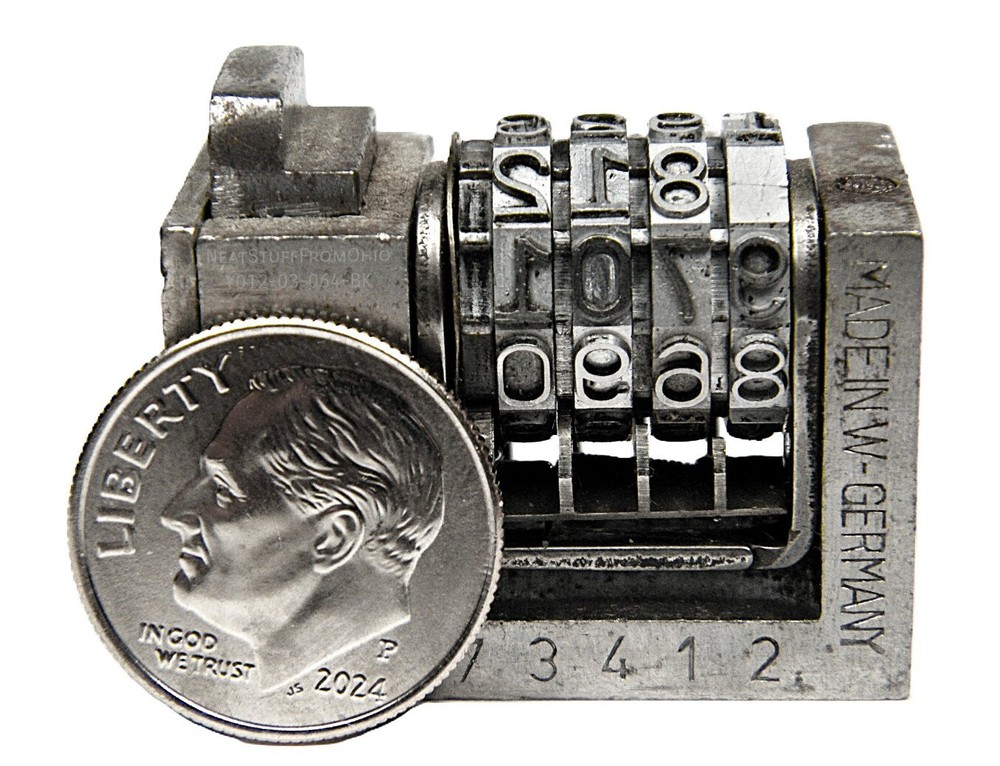 WETTER / ATLANTIC NUMBERING MACHINE, REVERSE, FOUR-DIGIT, PRINTER'S INSERT