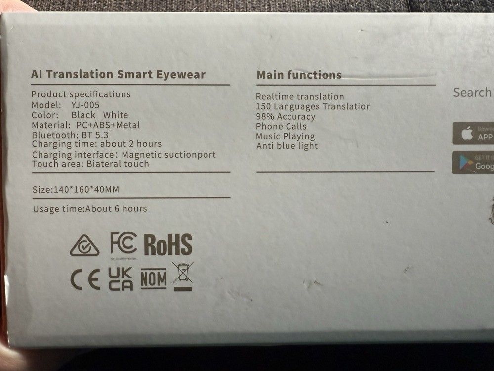 AI Translation Smart Eyewear