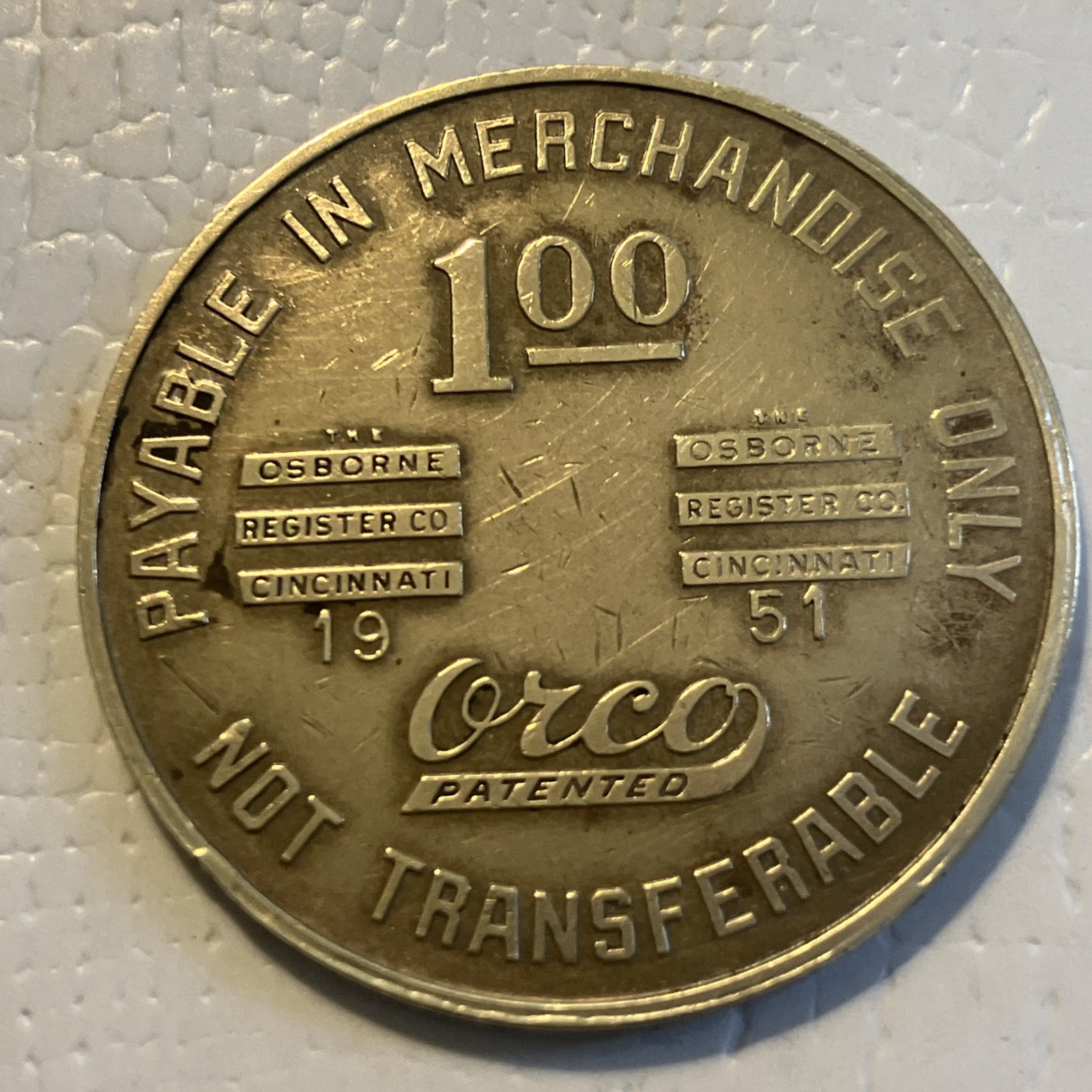 LANDGRAFF REALTY $1 COAL MINE STORE SCRIP TRADE TOKEN LANDGRAFF WV McDOWELL C0