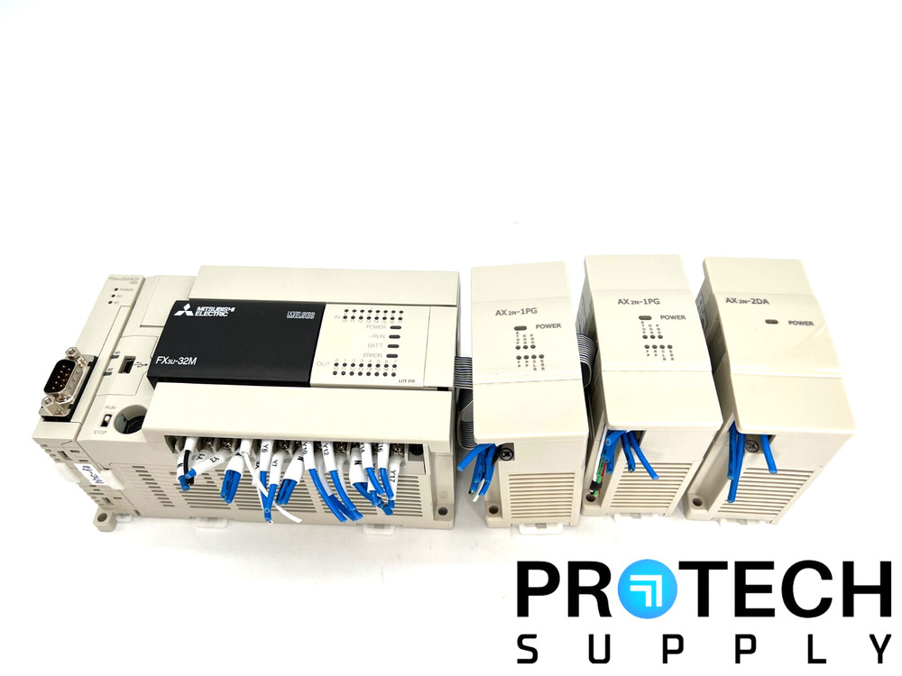 Mitsubishi MELSEC FX3U-32M CPU + AX2N-1PG Programmable Controller w/ WARRANTY