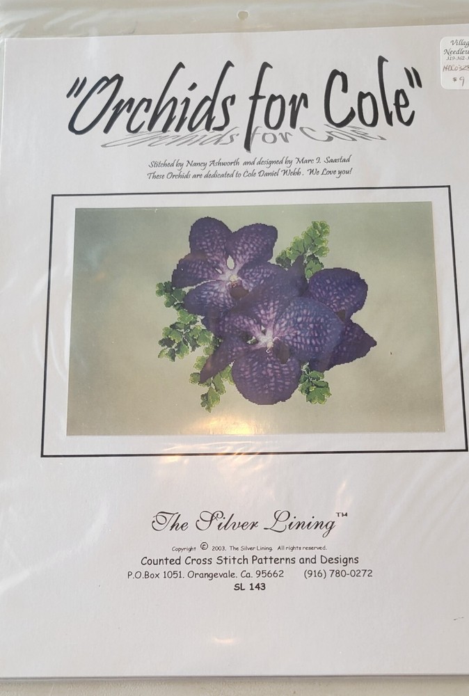 Orchids for Cole by Silver Lining Cross Stitch Pattern