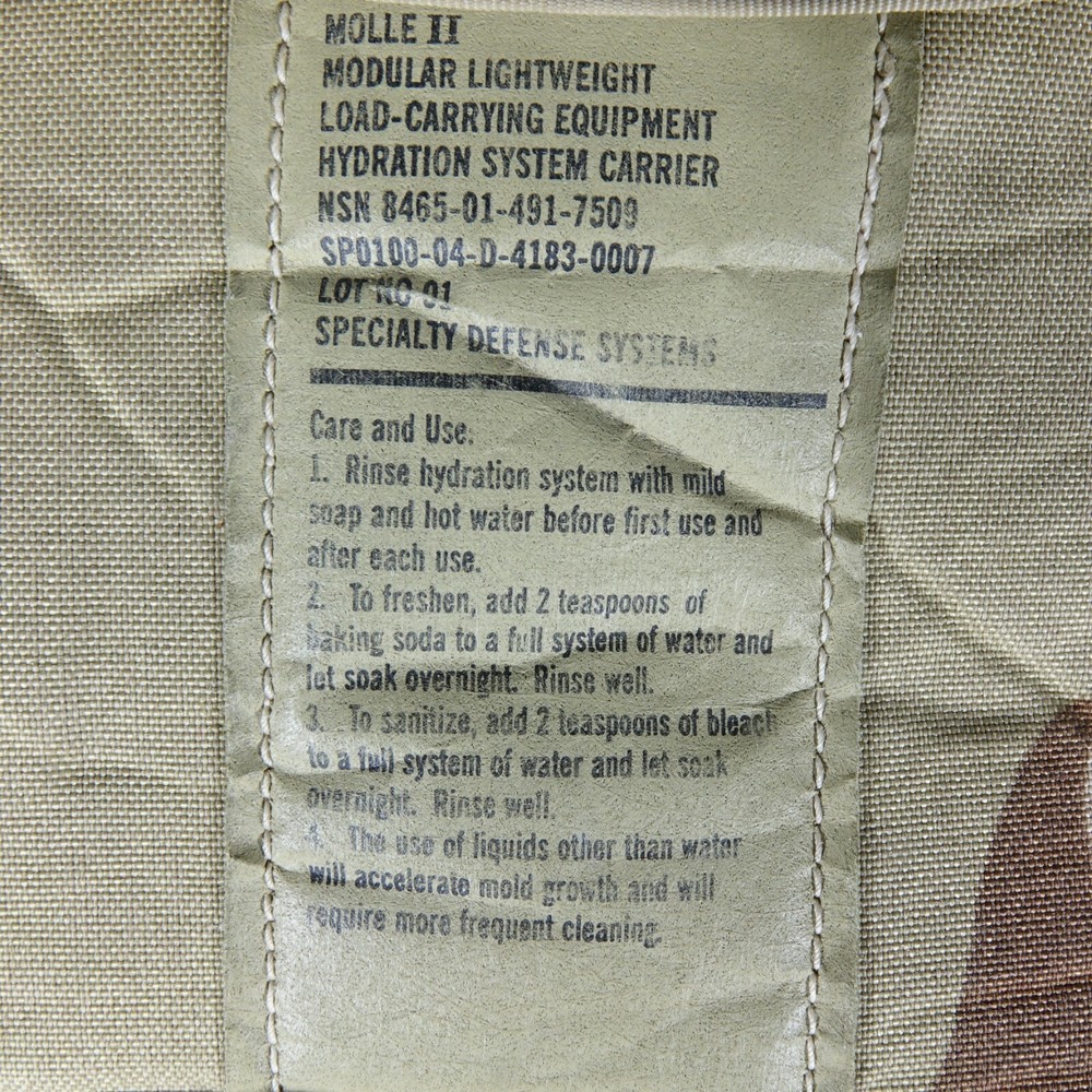 Army Skilcraft Hydramax Maximum Hydration MOLE II Hydration Pack Camelbak