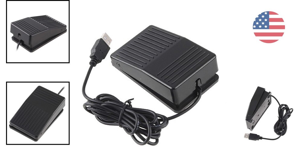 Compact USB Foot Pedal - Touch Control for Efficient Computer Operation