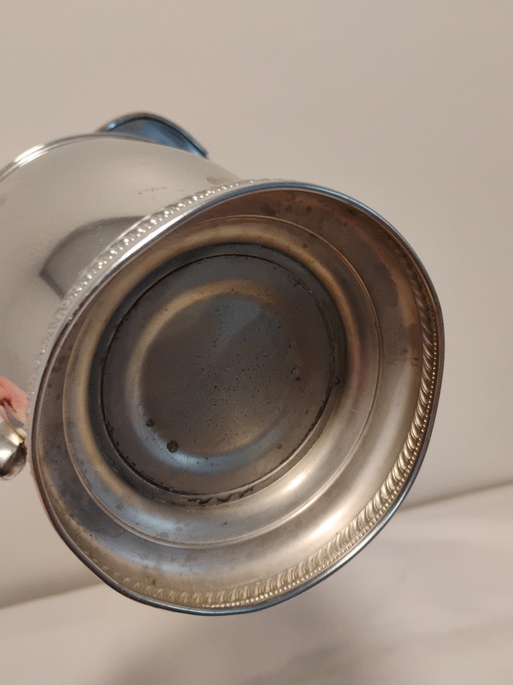 Vintage Silver Plated Water Pitcher, 9" Tall