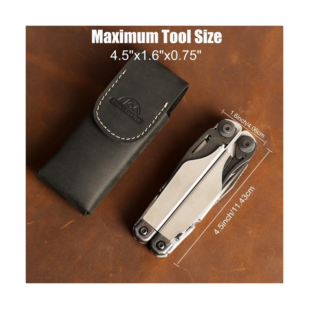 Topstache Leather Multitool Sheath - Multitool Holster for Belt... Fast USA SHIP