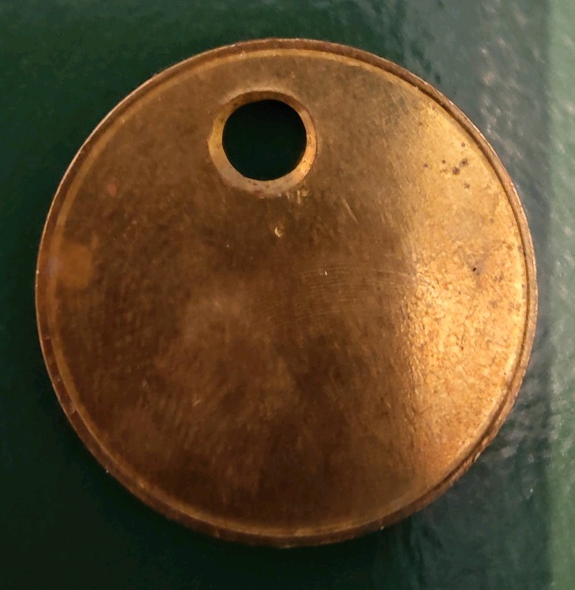 Woolley Colliery Pit Check Tally marked Woolley Colliery 2043