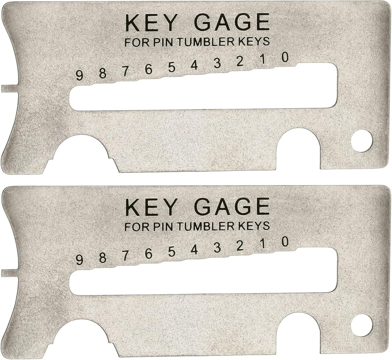 2 Pack Gray Key Gauge Tools – Universal Professional Key Decoders & Aligners
