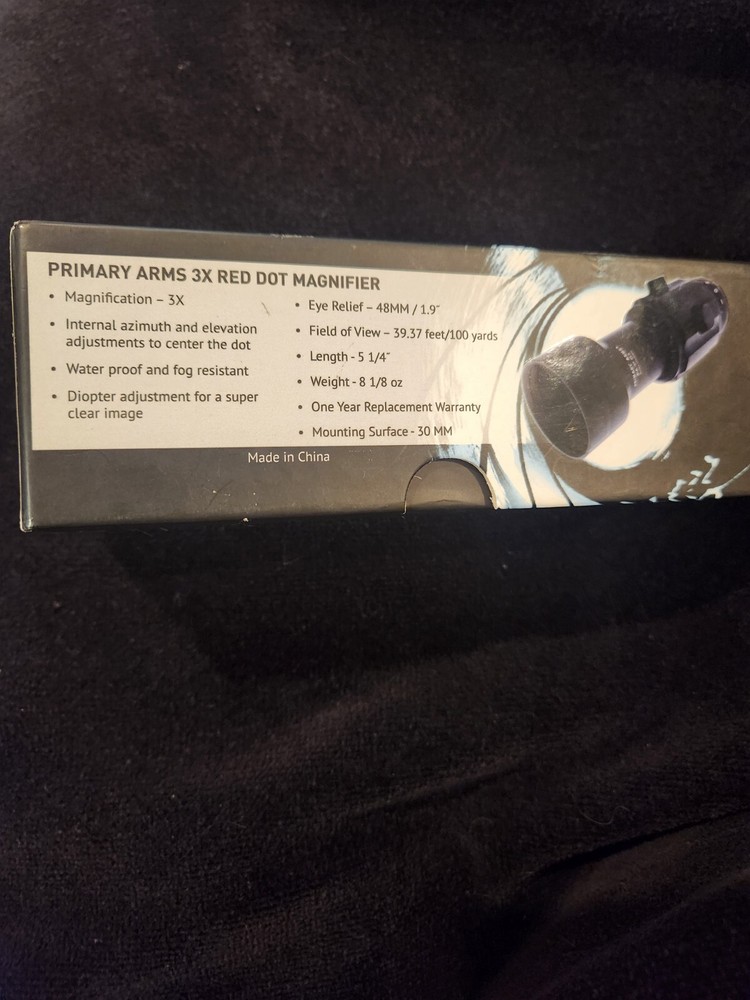 Primary Arms 3X Red Dot Magnifier New Black Nice