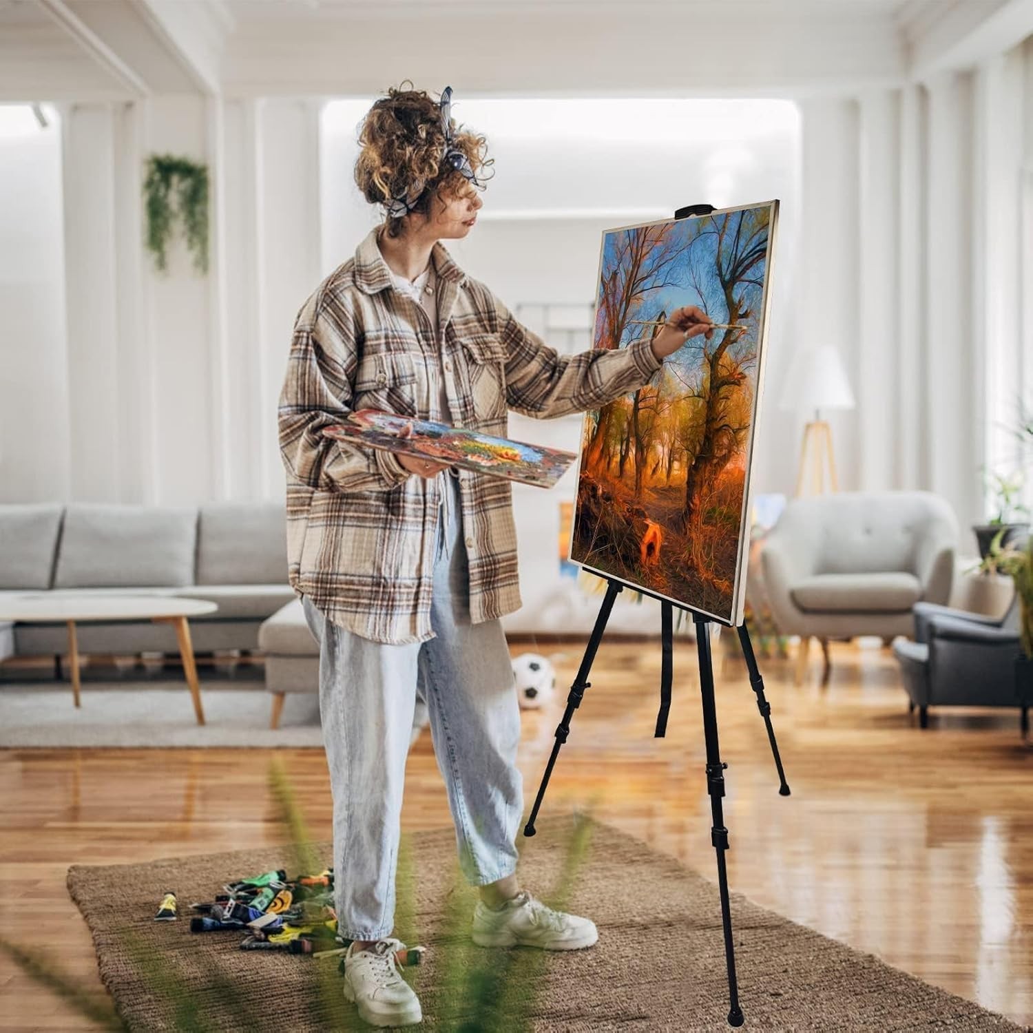 Art Painting Display Artist Easel Stand,Ns Jymb Portable Metal Adjustable Easels