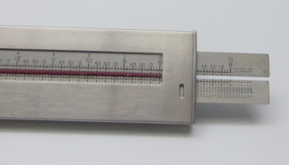 Vintage 1948 Time-Tab Sliding Elapsed Time Calculator