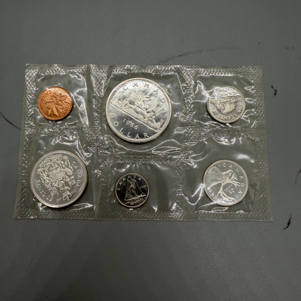 1965 & 1966 CANADA SILVER Mint Sets (Proof like) - 1.1oz. SILVER Each