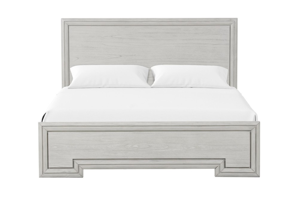 Rustic White Finish Eastern King Size 1pc Bed Set Transitional Style Bedroom