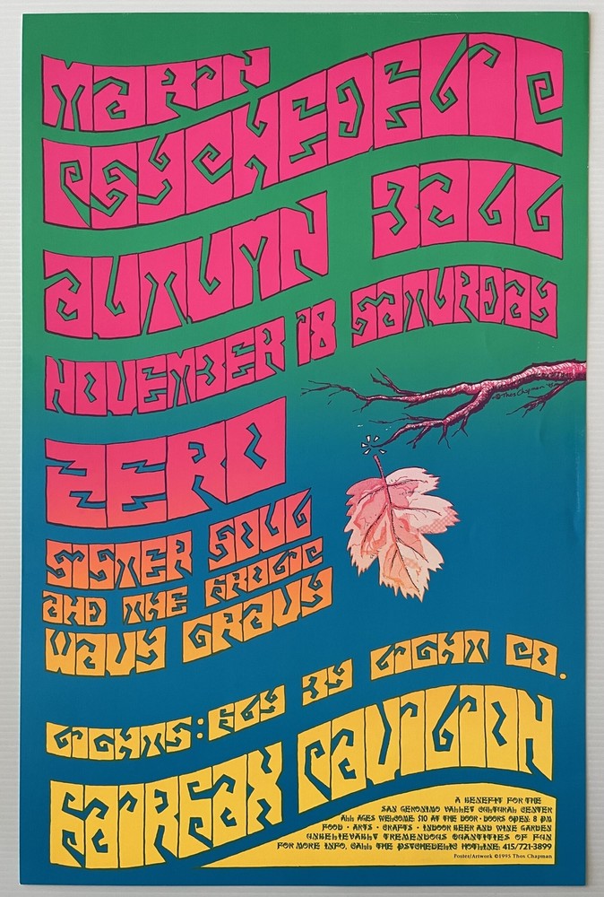 Marin Psychedelic Autumn Ball Concert Poster 1995