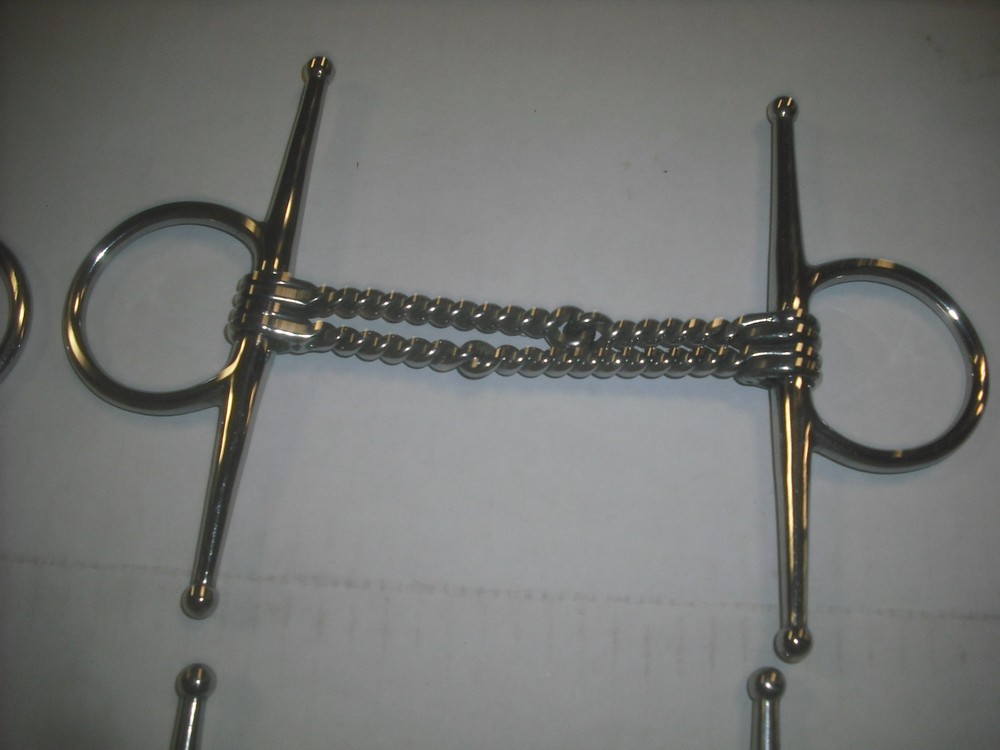 Stainless steel Double Twisted Wire Full Cheek Snaffle Horse Bit