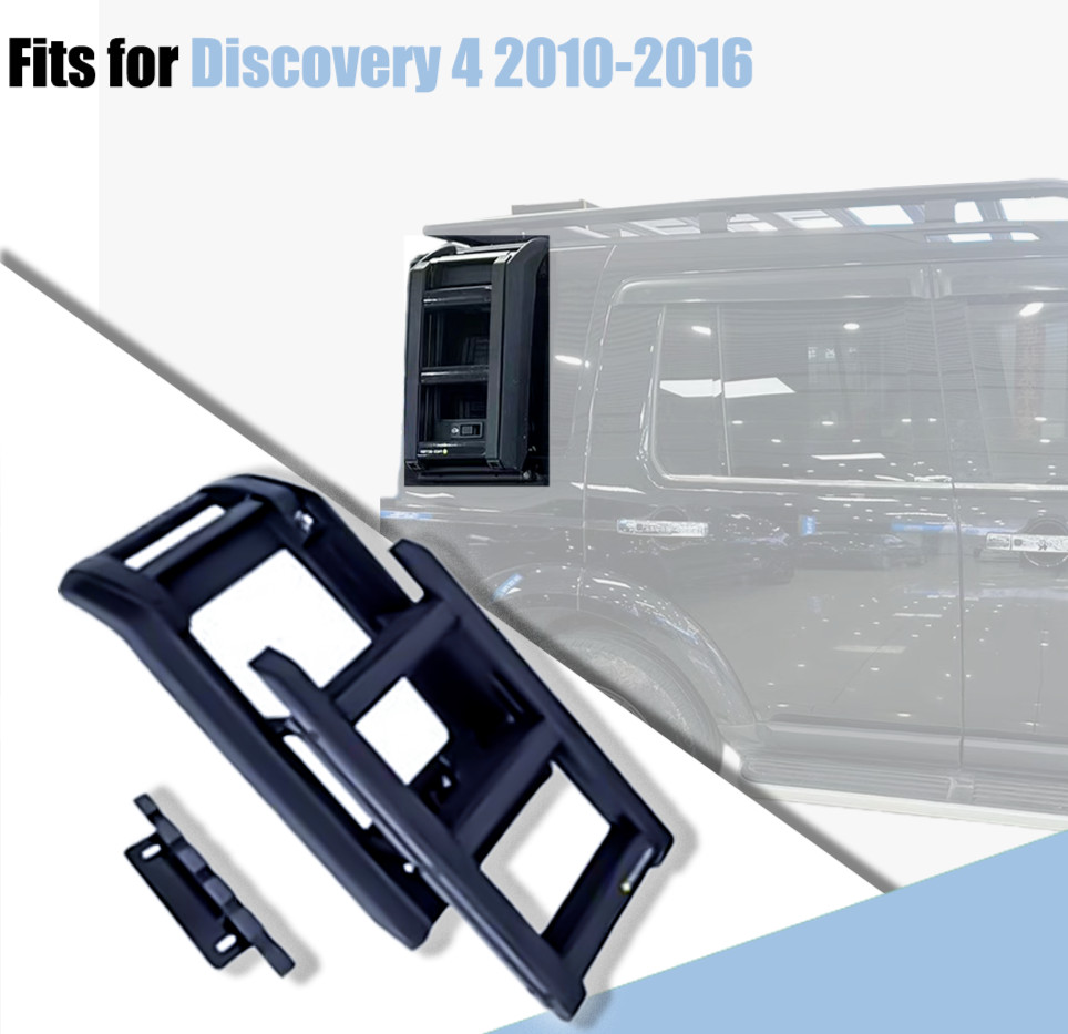Black Foldable Side Window Step Ladder Fits for LR Discovery 4 2010-2016