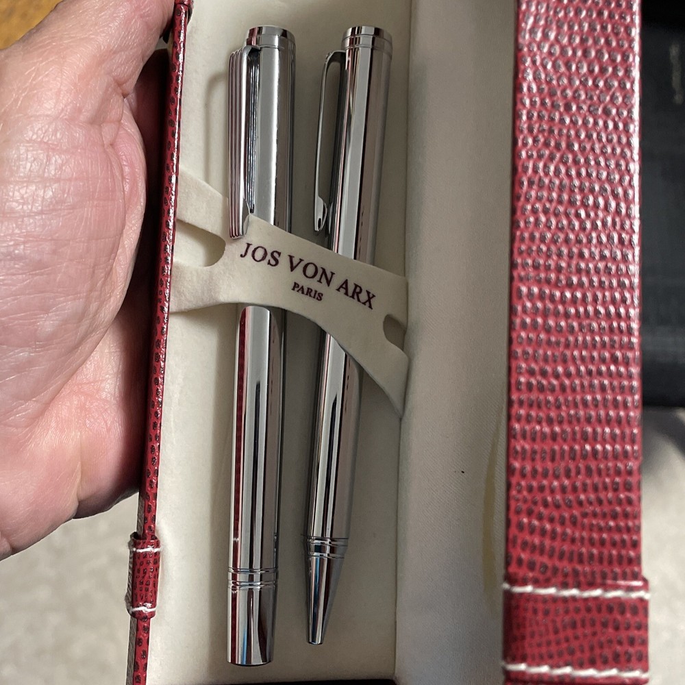 Jos Von Arx Pen & Pencil Set Silver tone NIB